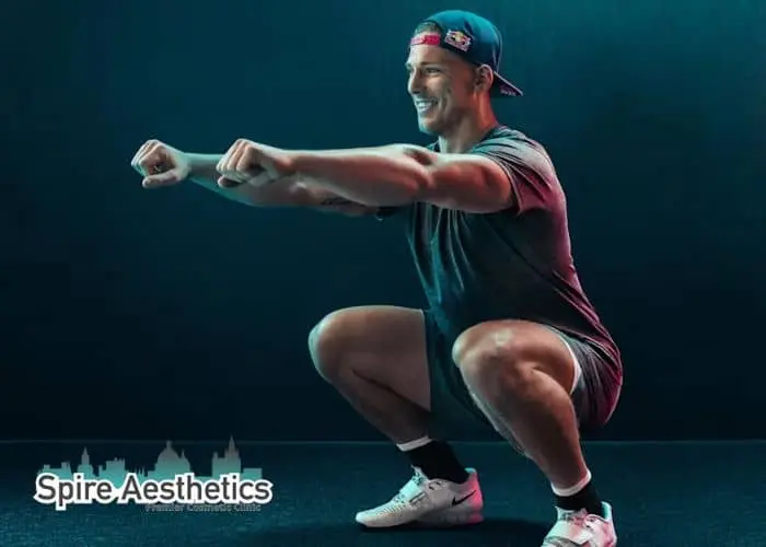 Image of man build leg muscle Waltham Forest through exercise