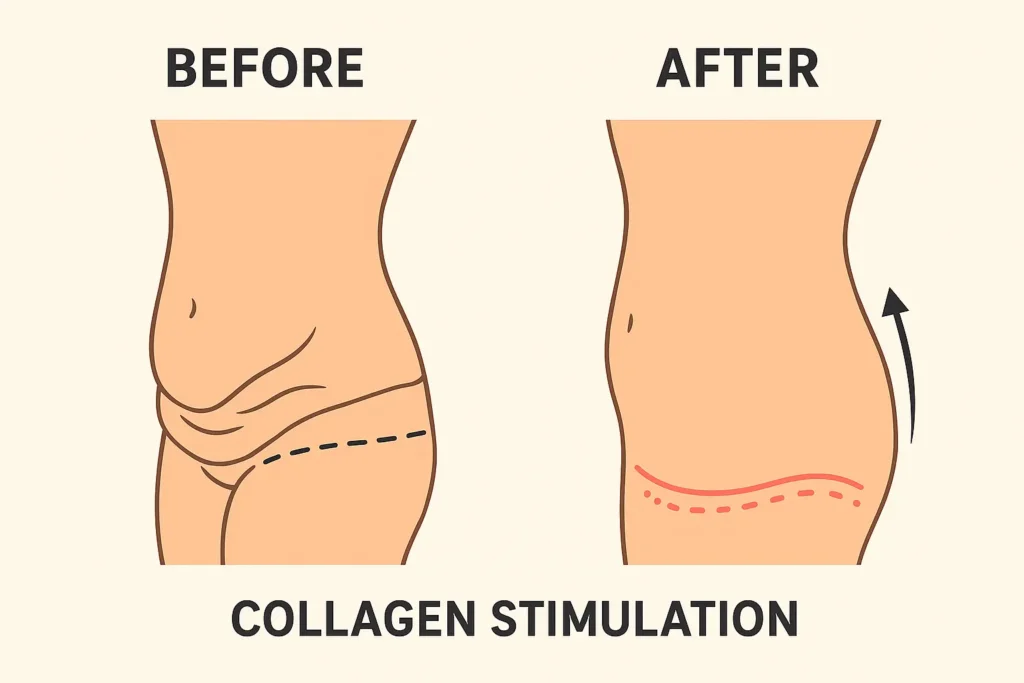 Before and after results for sagging skin after weight loss injections Waltham Forest